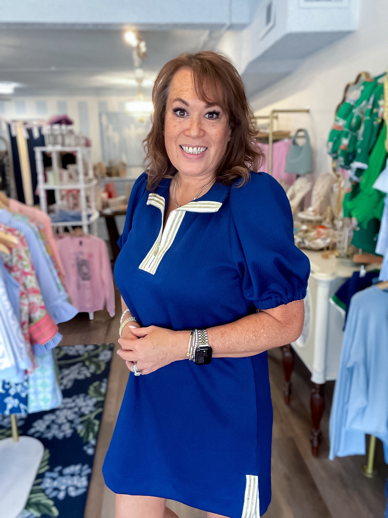 Andie Dress – Navy Mary Square