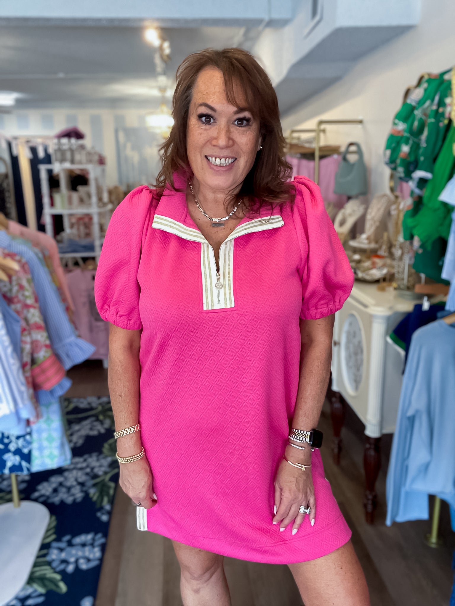 Andie Dress – Pink Mary Square