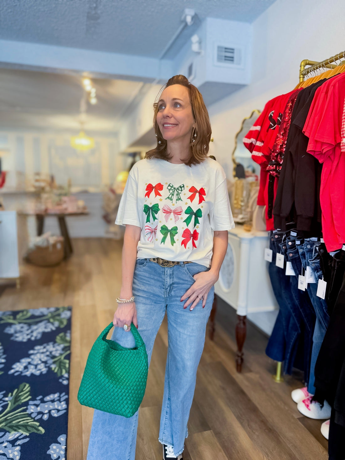 Merry Bows Tee Threads of Grace