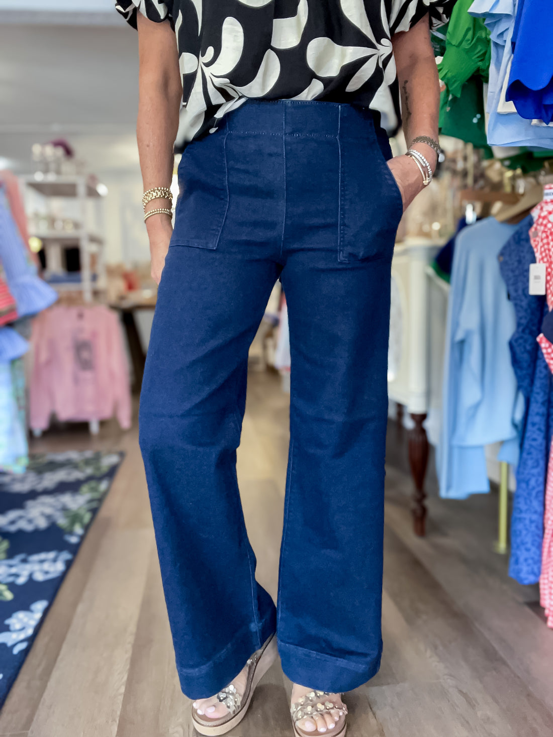 Camden Wide Leg Jeans – Dark Wash Risen