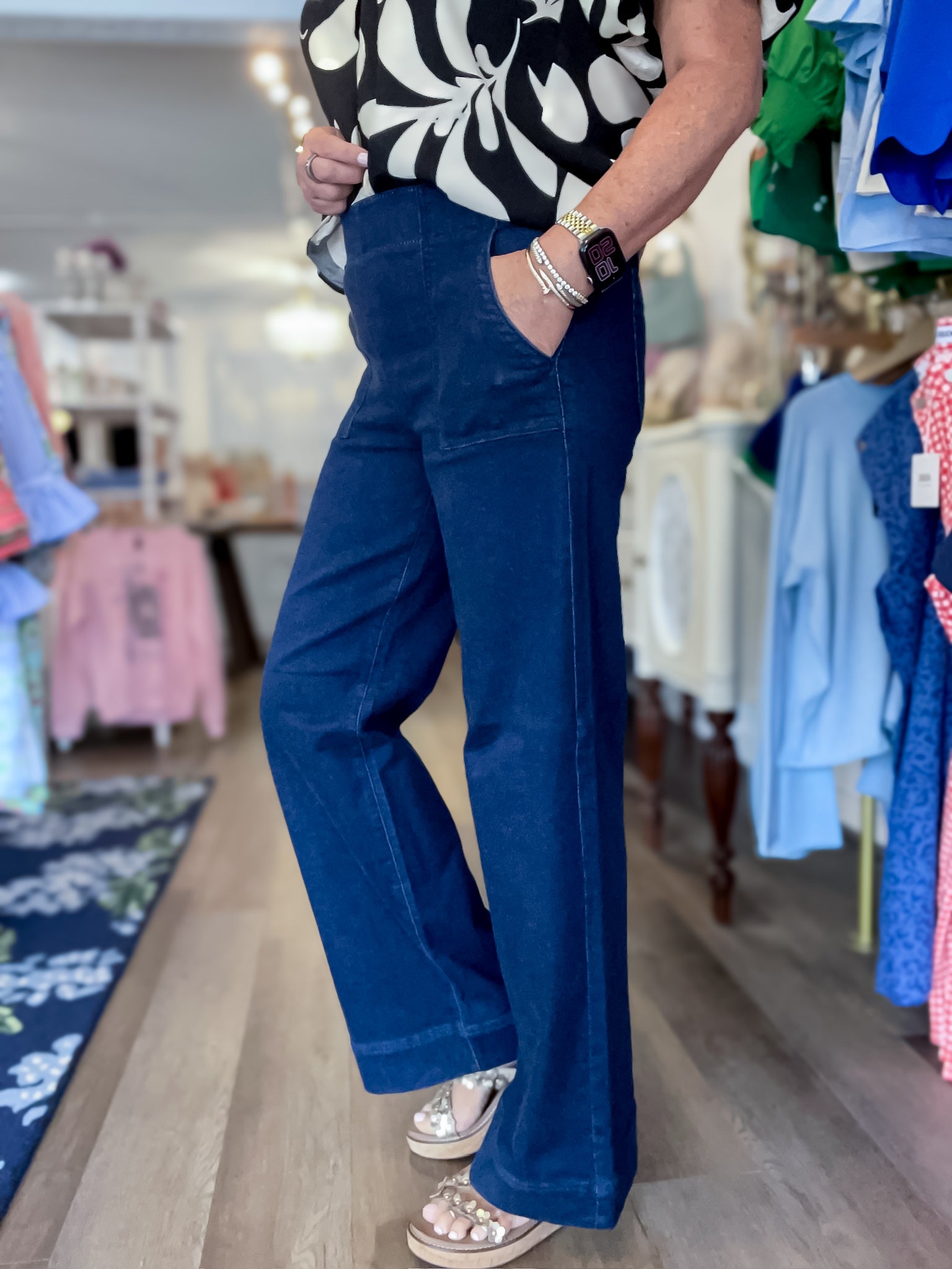 Camden Wide Leg Jeans – Dark Wash Risen