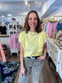 Flirt & Flutter Eyelet Top - Yellow Vine & Love