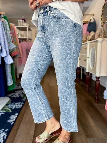 Bloom Flare Crop Jeans Vervet