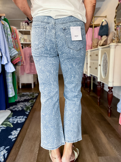 Bloom Flare Crop Jeans Vervet