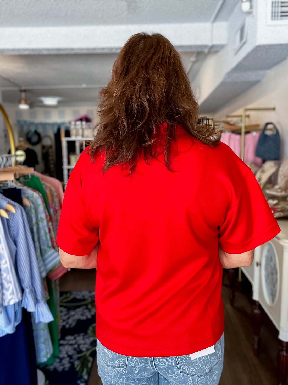 Everyday Ease Top – Red Jodifl