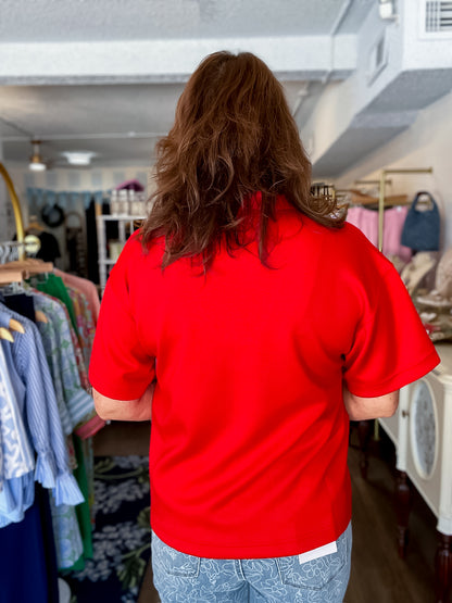 Everyday Ease Top – Red Jodifl