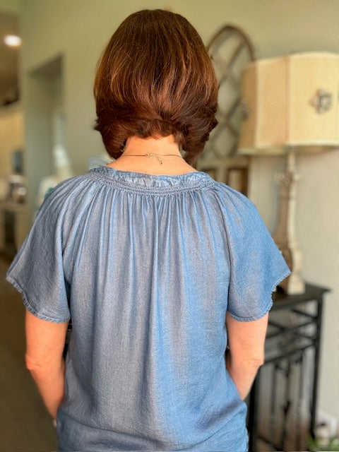 Lora Chambray Top