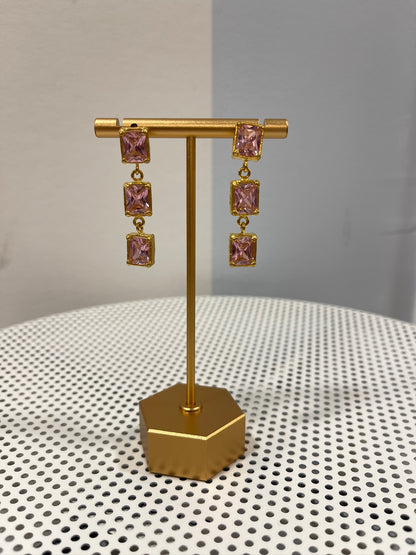 Stacked Gem Drop Earrings Threads of Grace