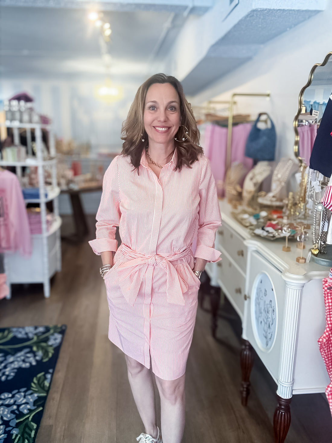 Citrus Crush Stripe Shirt Dress Gretchen Scott