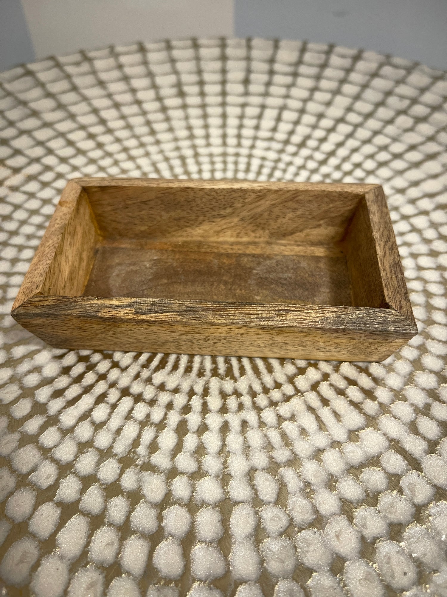 Blue Salt &amp; Pepper Shakers with Wood Tray Mudpie