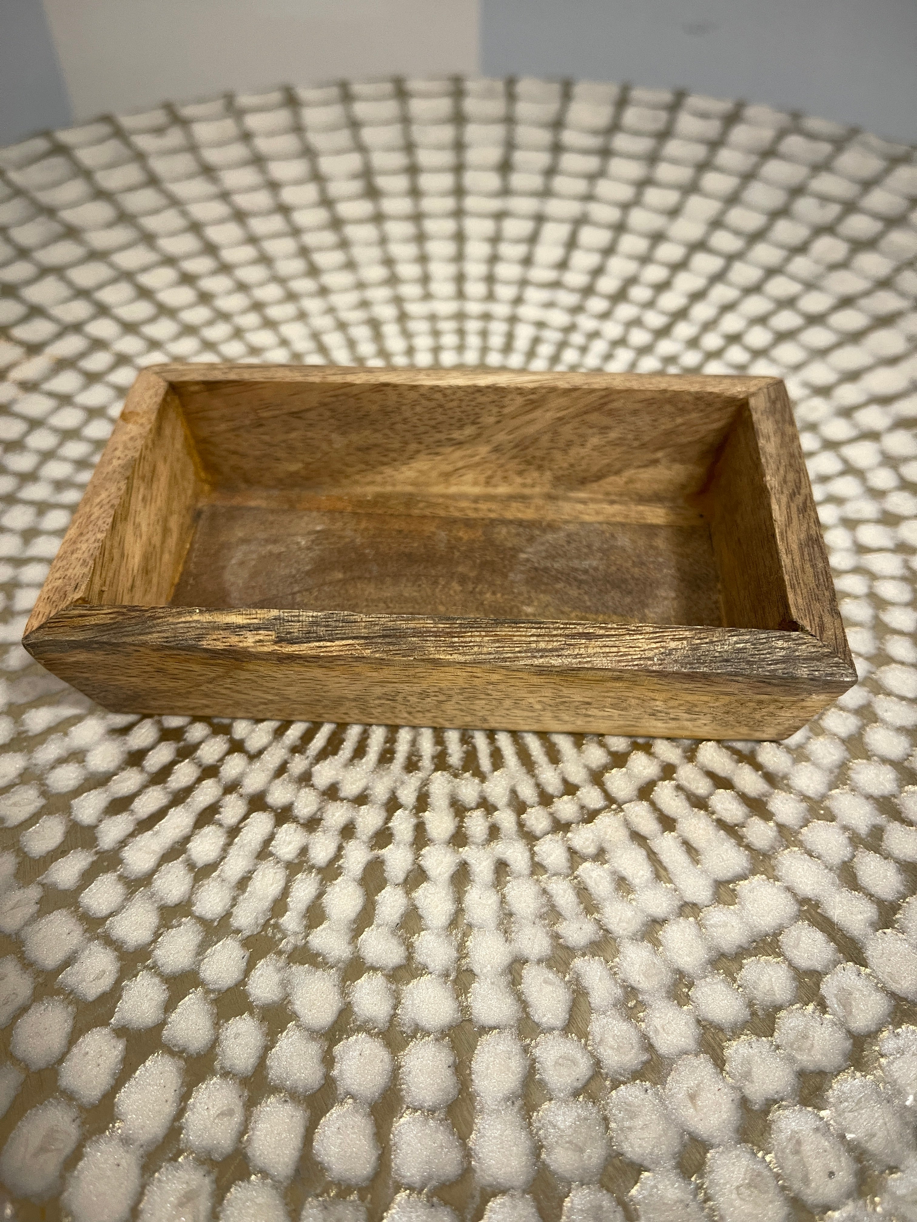 Blue Salt &amp; Pepper Shakers with Wood Tray Mudpie