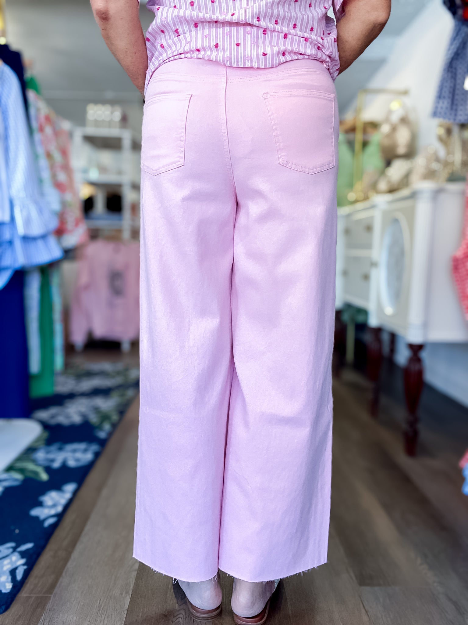 The Hampton Twill Pants – Pink Easel