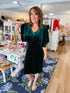 Emerald Eve Velvet Dress Threads of Grace