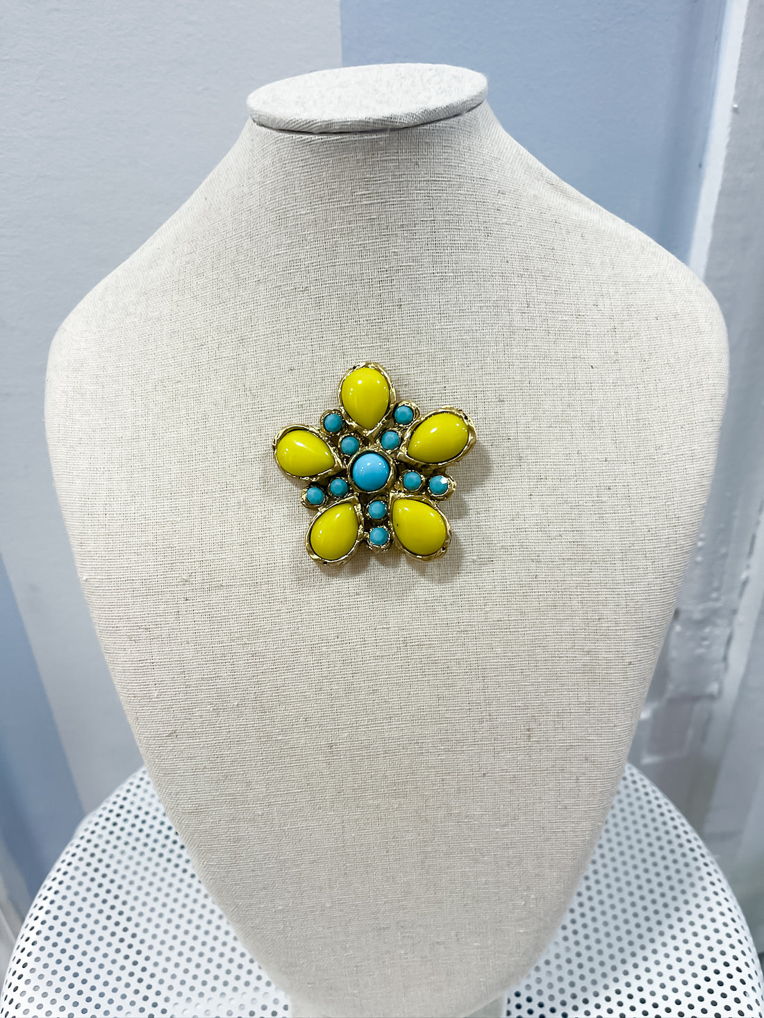 Lemon Drop Bloom Brooch Yochi NY