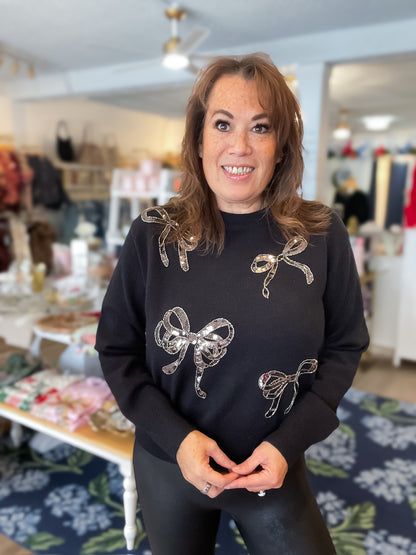Sparkle &amp; Bows Sweater Threads of Grace