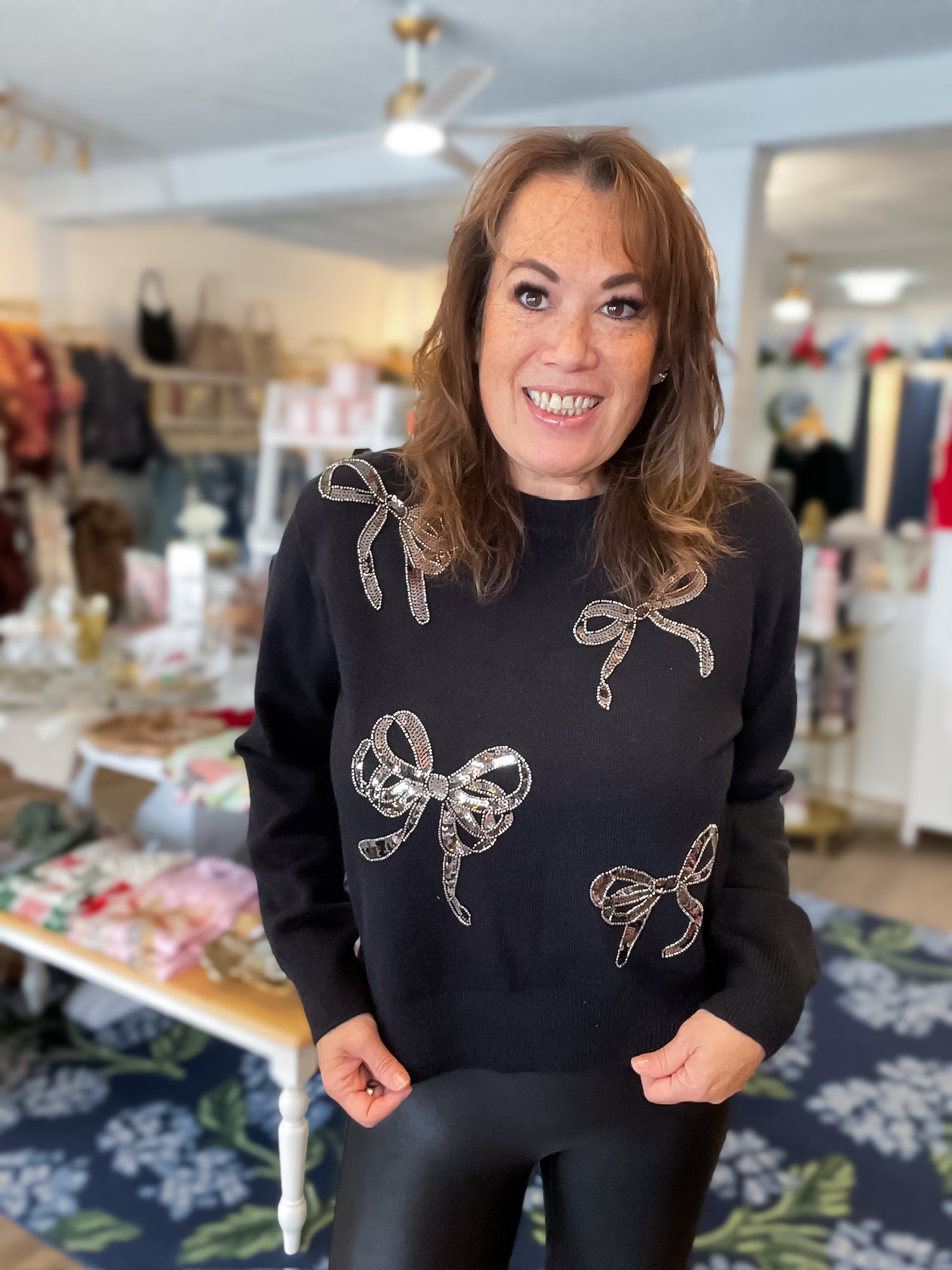 Sparkle &amp; Bows Sweater Threads of Grace