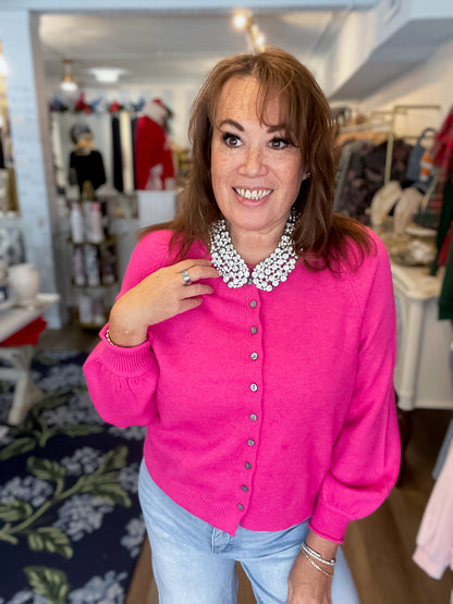 Pink Peony Cardigan Entro