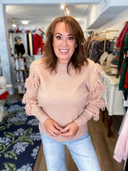 Carmel Fringe Sweater Threads of Grace