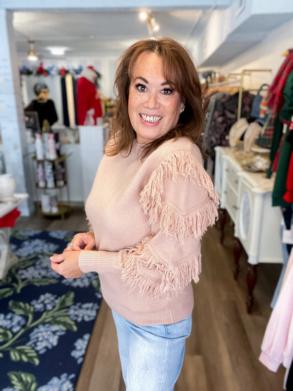 Carmel Fringe Sweater Threads of Grace