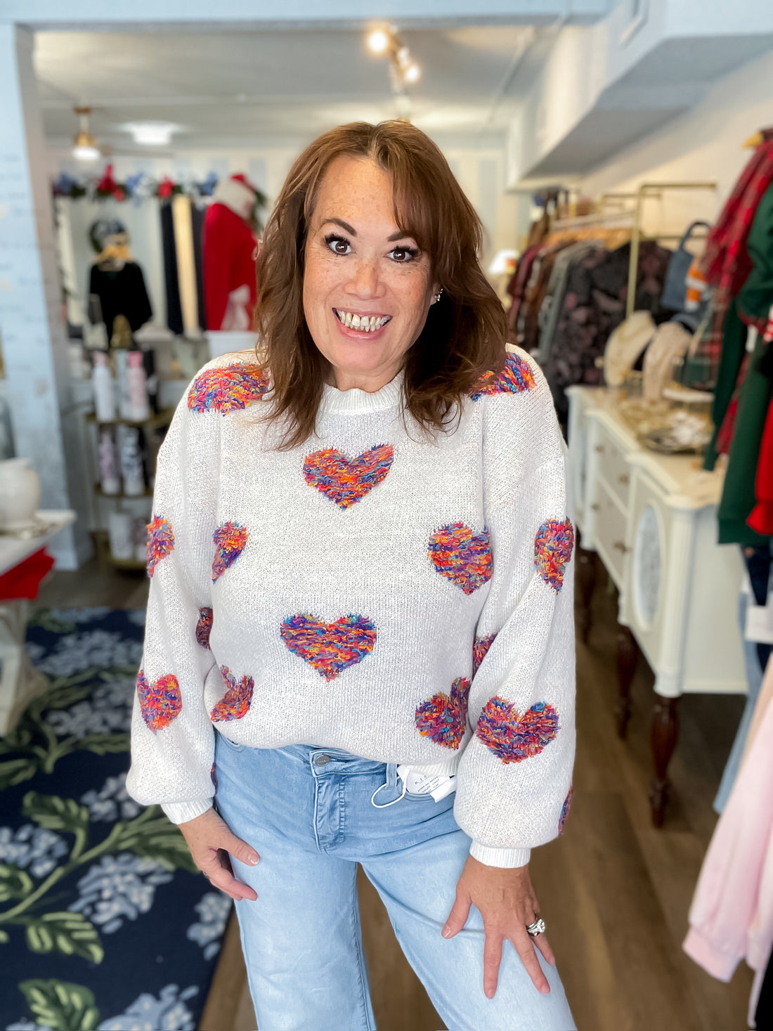 ColorPop Heart Sweater Threads of Grace