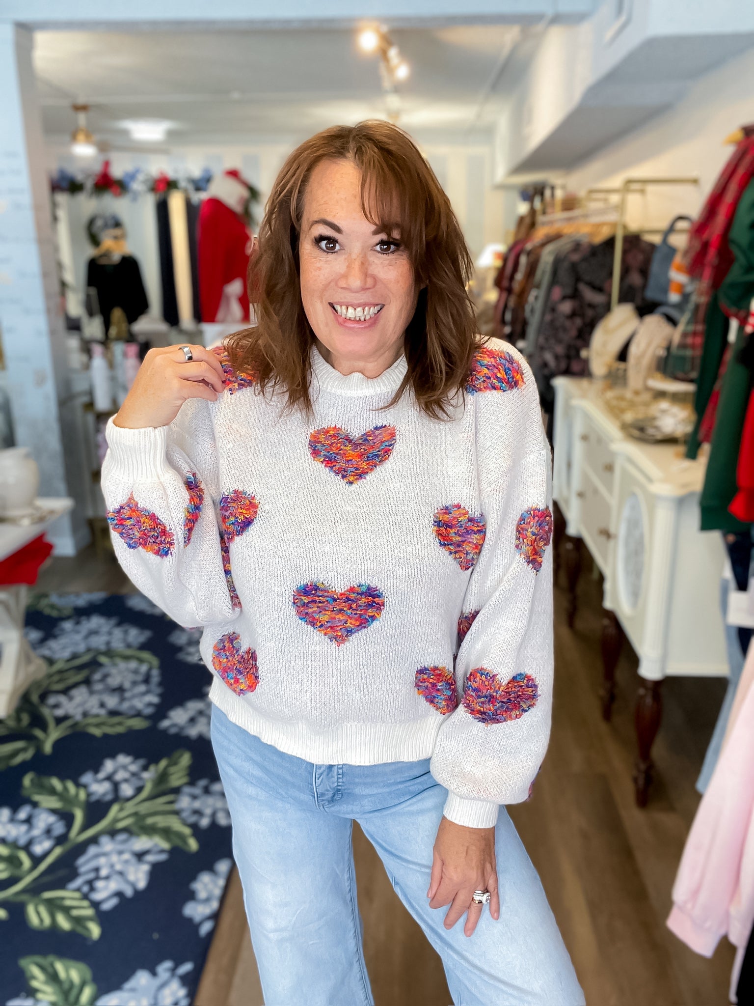 ColorPop Heart Sweater Threads of Grace