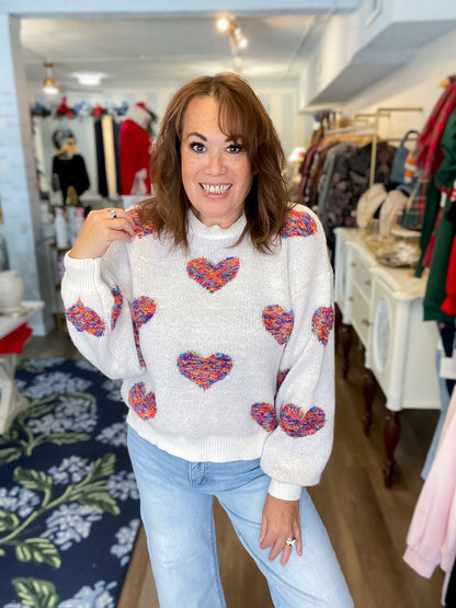 ColorPop Heart Sweater Threads of Grace