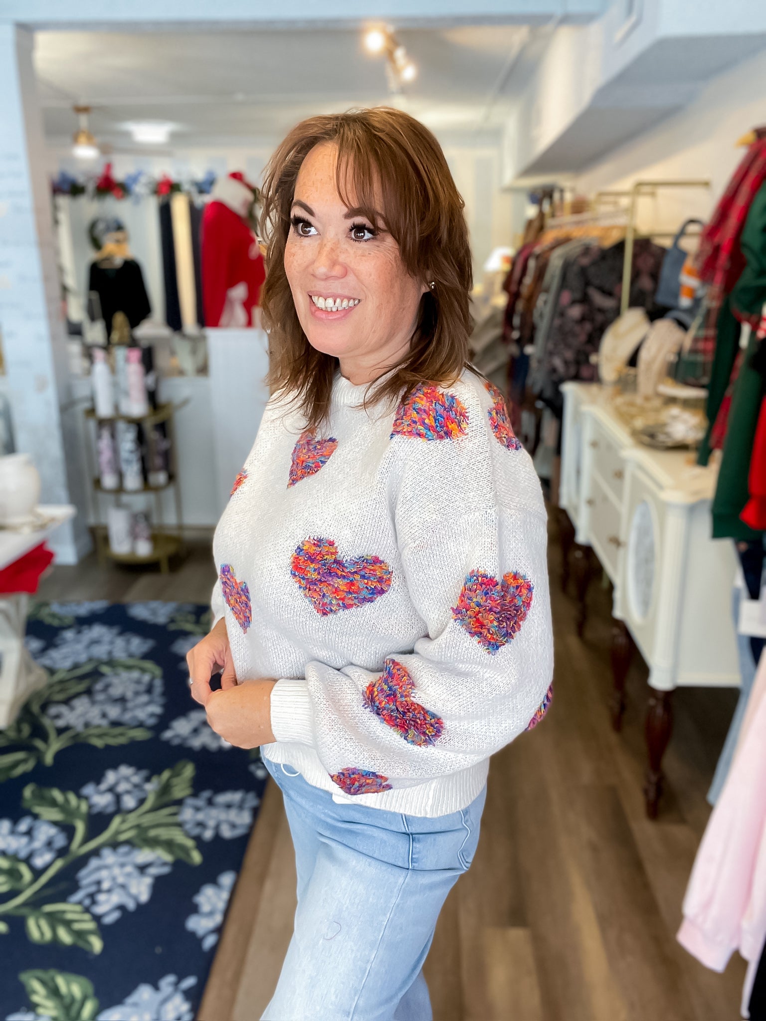 ColorPop Heart Sweater Threads of Grace