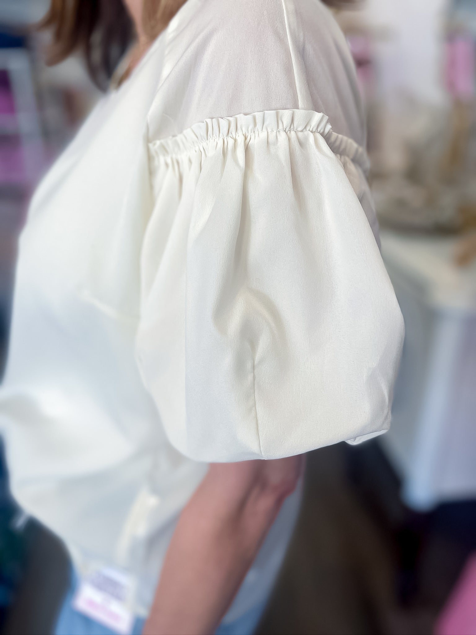 Blush Breeze Top - Ivory Vine &amp; Love