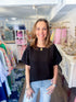 Blush Breeze Top - Black Vine & Love