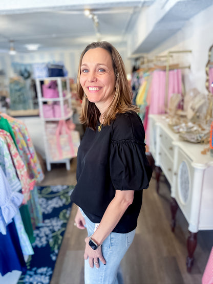 Blush Breeze Top - Black Vine &amp; Love