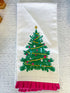Tea towel Chinoiserie Tree Embroidered Mary Square