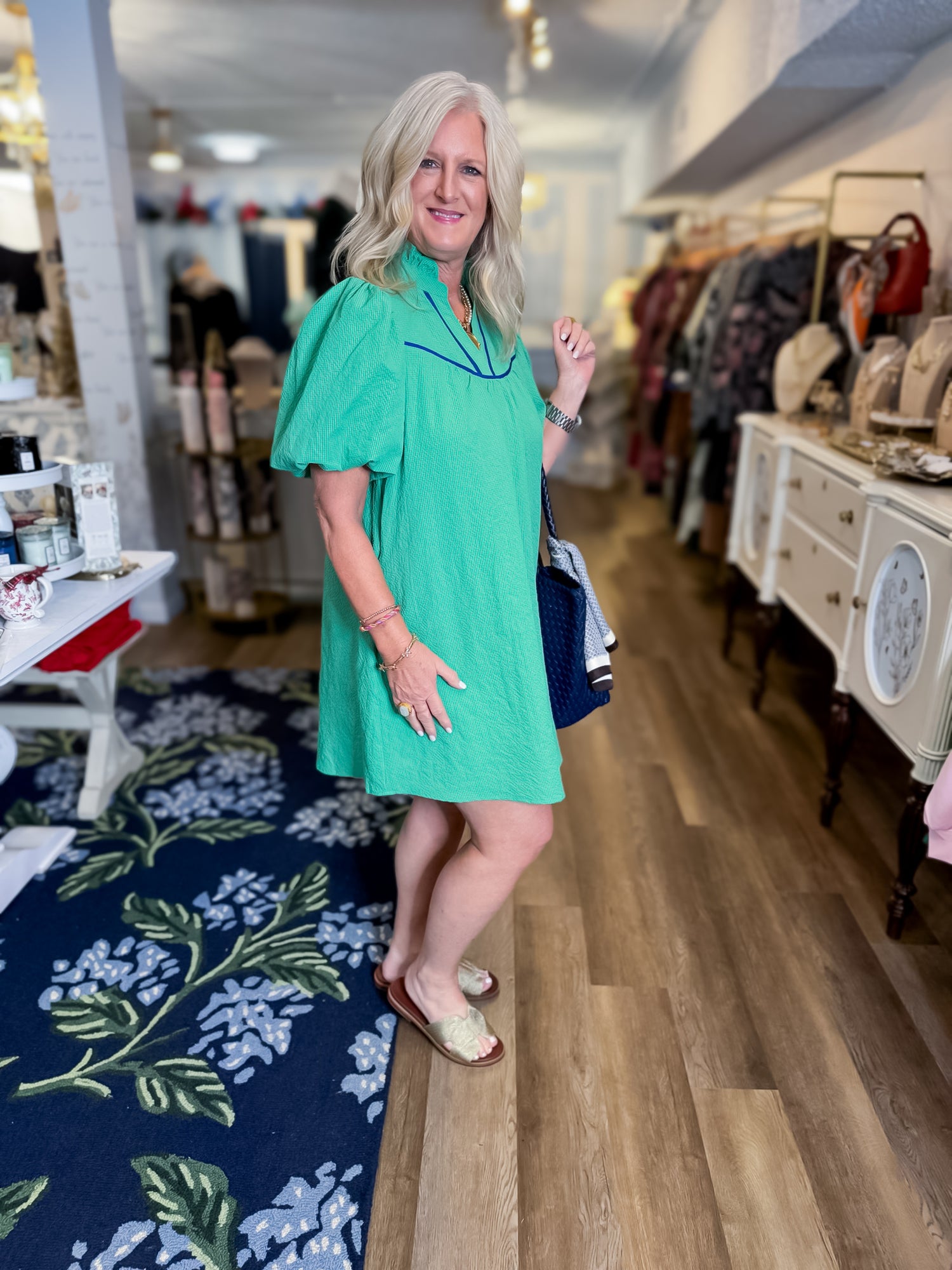 Hello Spring Seersucker Dress Threads of Grace