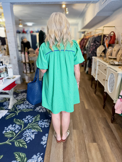 Hello Spring Seersucker Dress Threads of Grace