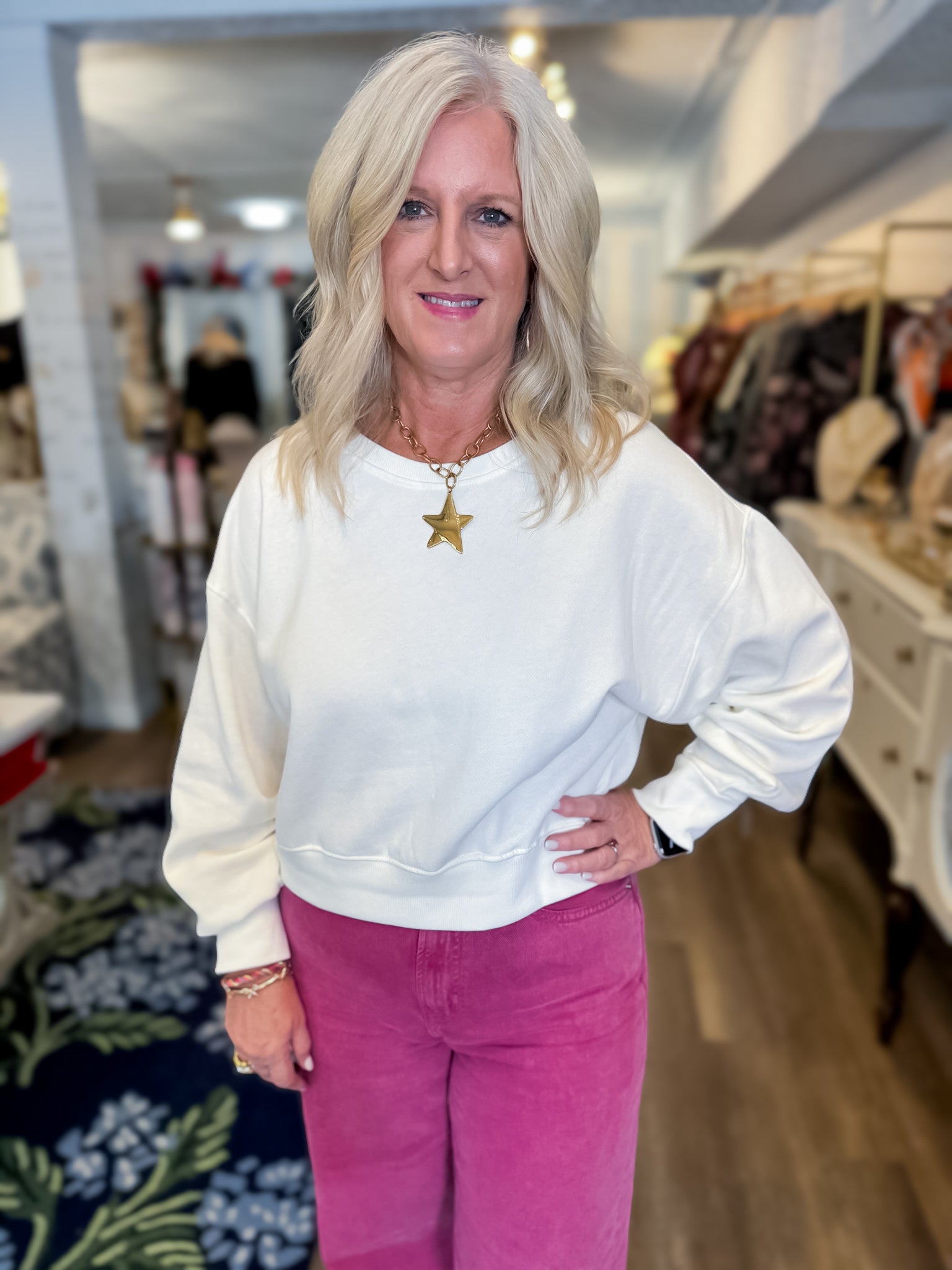 Soft Hugs Boxy Pullover - Ivory Risen