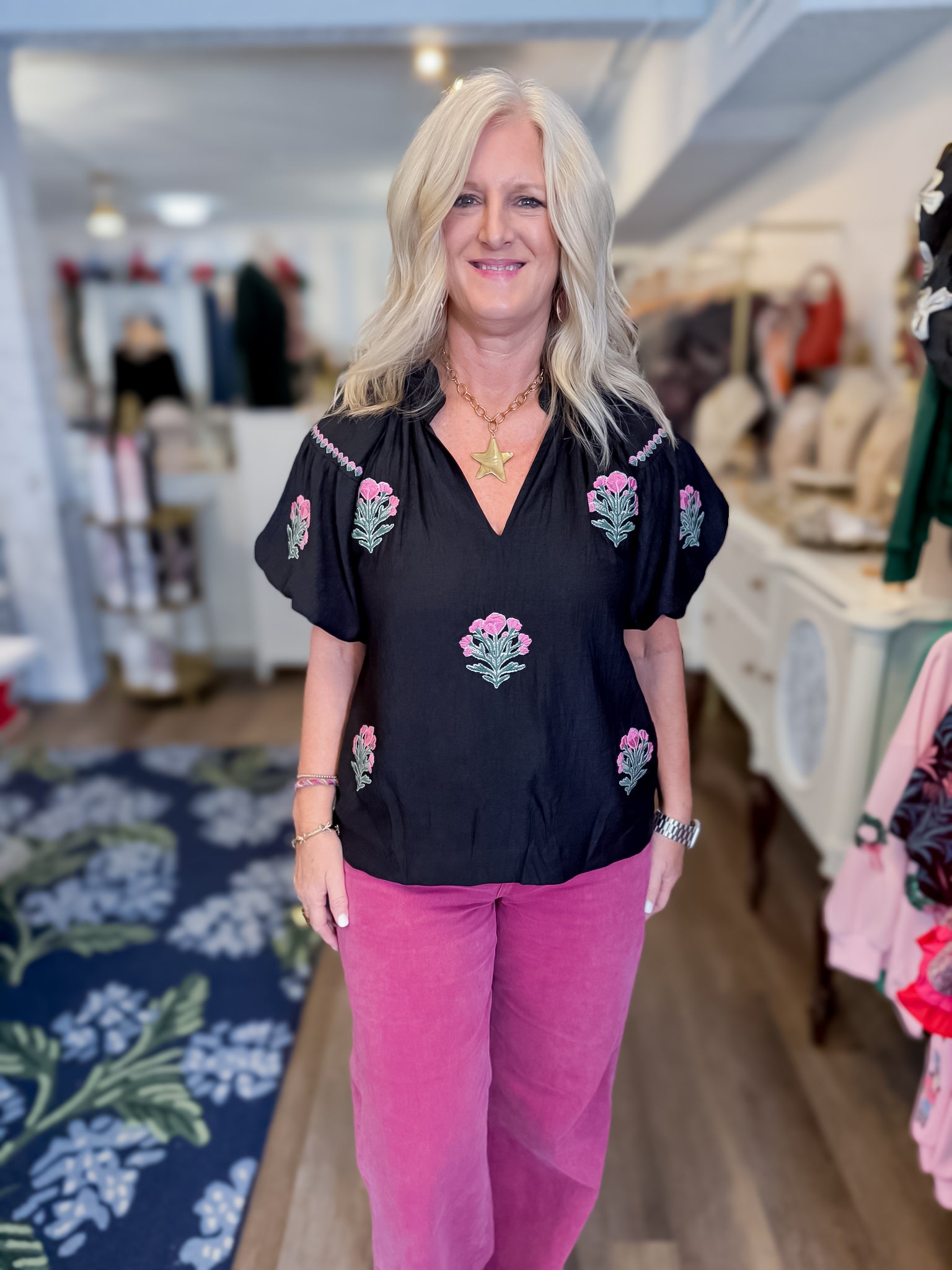 Blossom Stitch Top Umgee