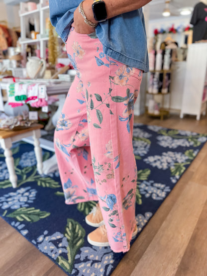 Dusty Ridge Floral Pant - Pink Threads of Grace