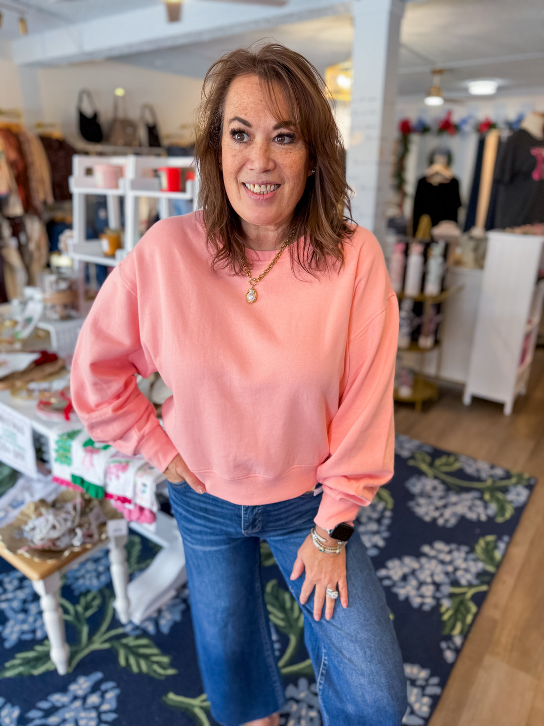 Soft Hugs Boxy Pullover - Pink Risen