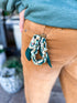 Gold Phone Chain with Scarf Green Houndstooth - Short DD Gemelli