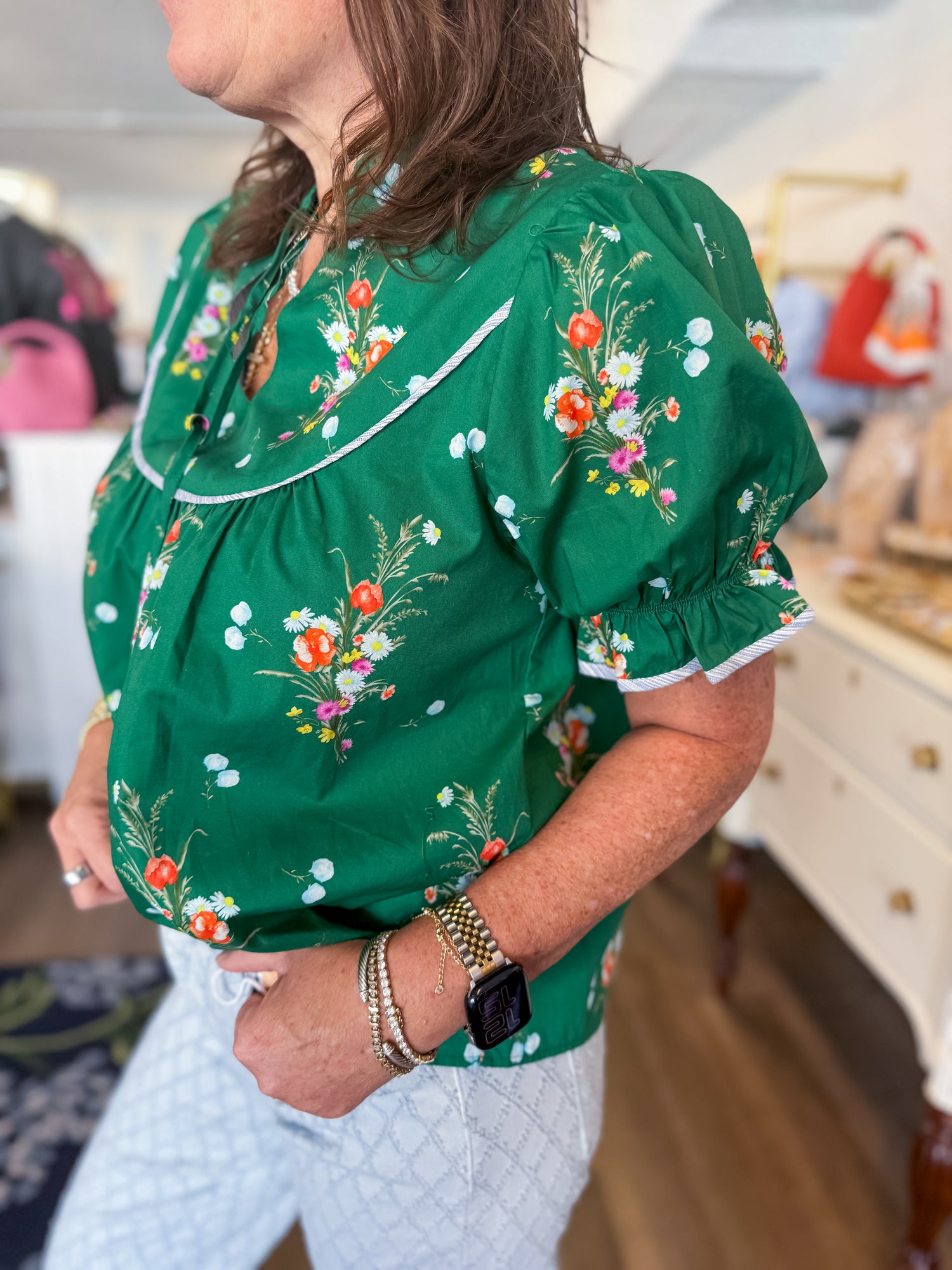 Petals &amp; Praise Blouse Threads of Grace