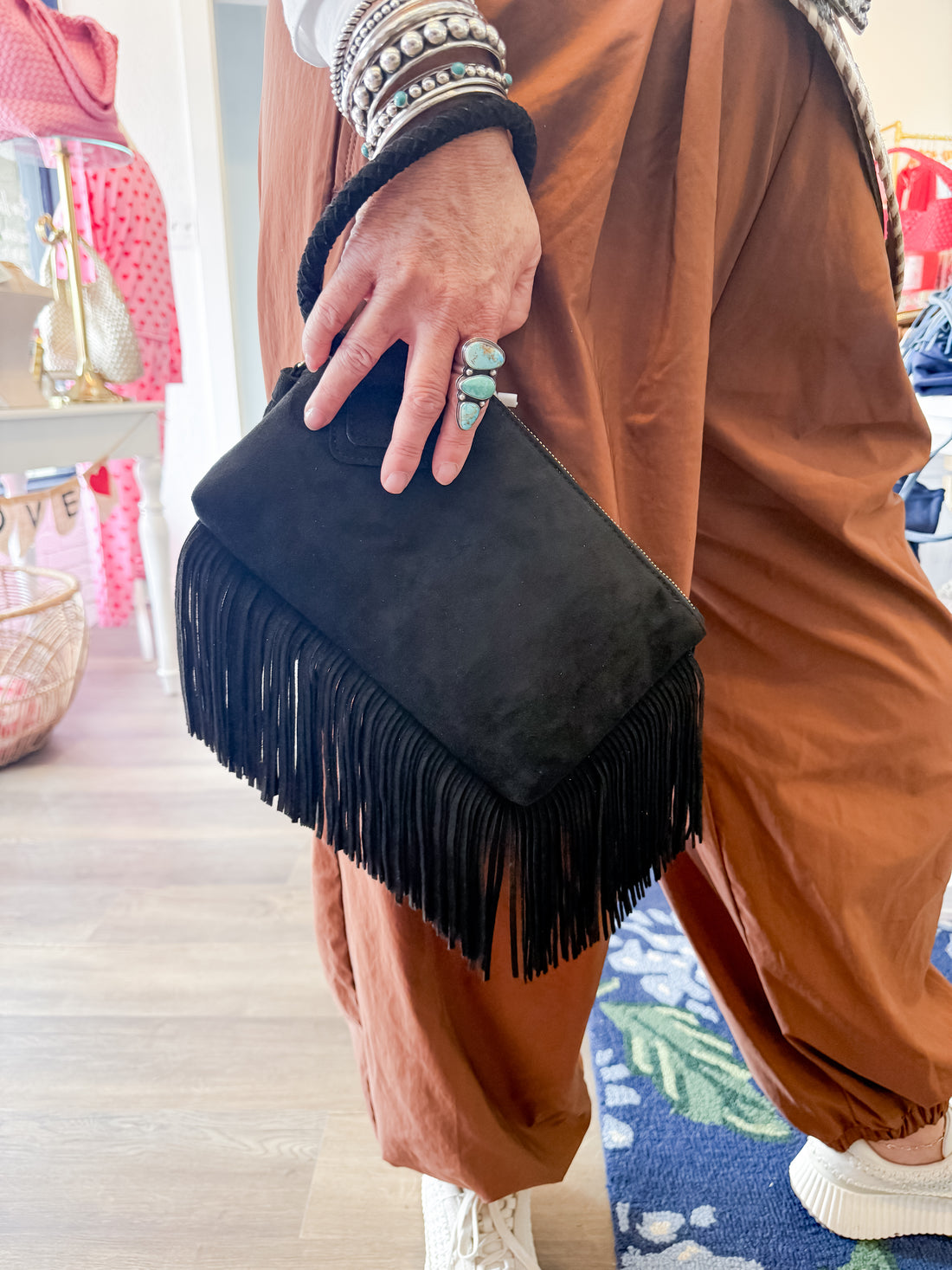 The Fringe Revival Bag- Black Threads of Grace