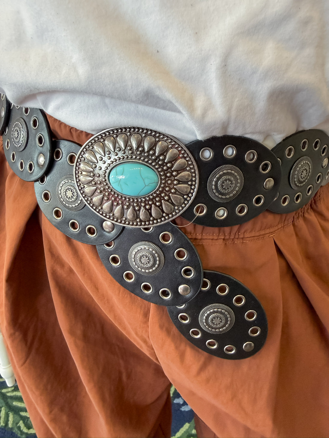 Midnight Mesa Concho Belt - Black