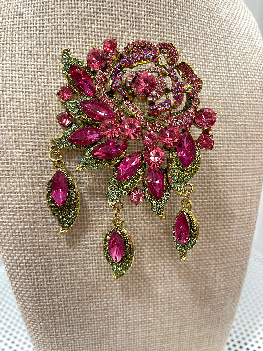 Vintage Pretty in Pink Brooch Terry K