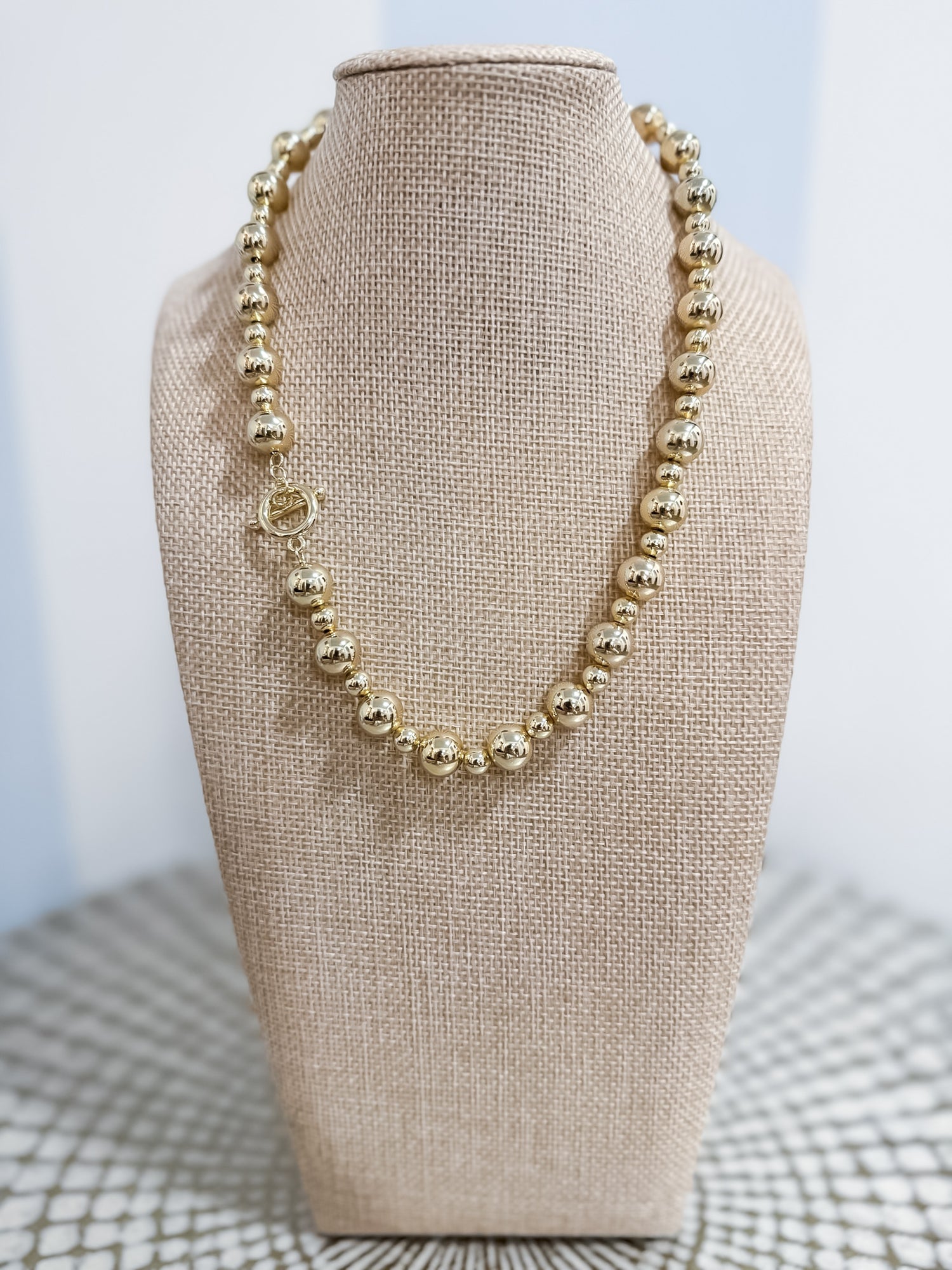 Signature Gold Bead Necklace Threads of Grace