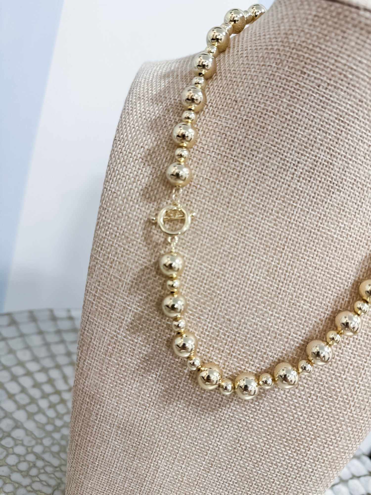 Signature Gold Bead Necklace Threads of Grace