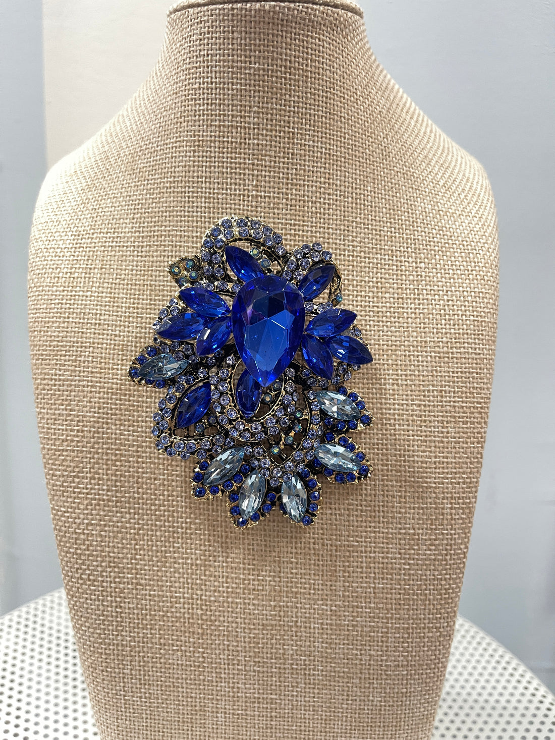 Vintage Sapphire Bloom Brooch Terry K
