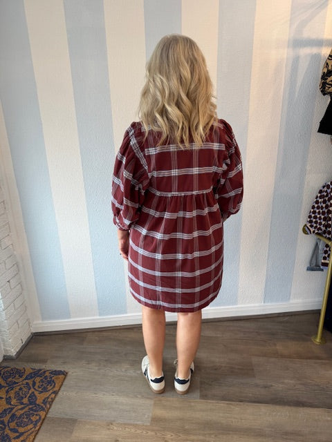 Cabernet Check Dress