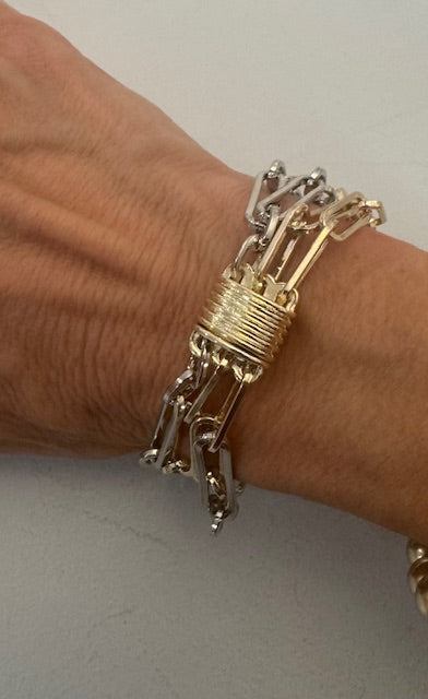 Linked Luxe Magnetic Bracelet – Two Tone