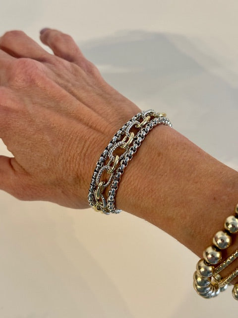 Mixed Metals Link Bracelet