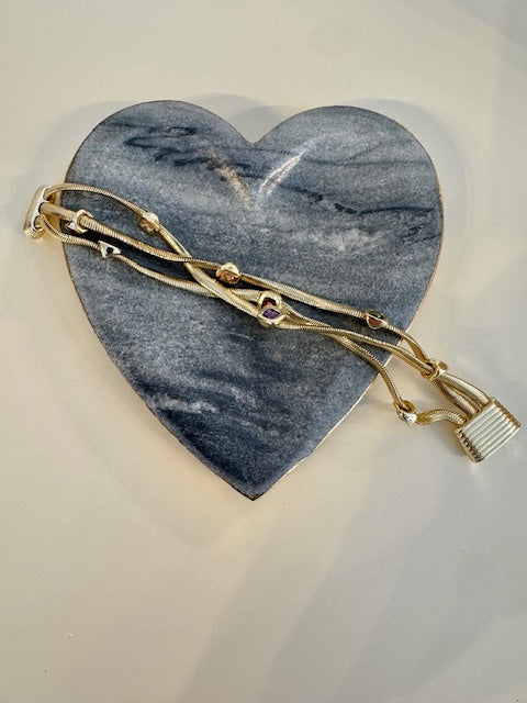 Gemstone Trio Cuff Bracelet Threads of Grace