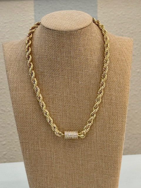 Golden Luxe Rope Necklace Threads of Grace